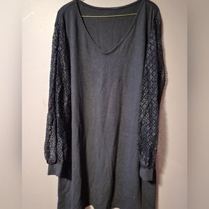 Black dress sheer sleeves